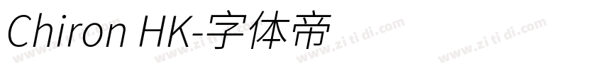 Chiron HK字体转换